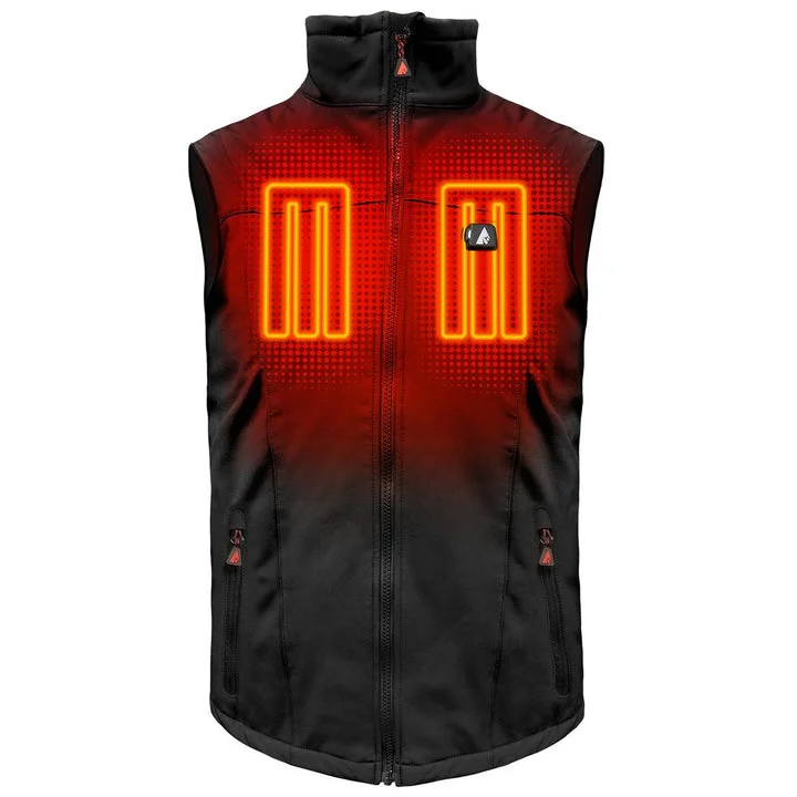 Men's 5V Battery Heated Softshell Vest - Black