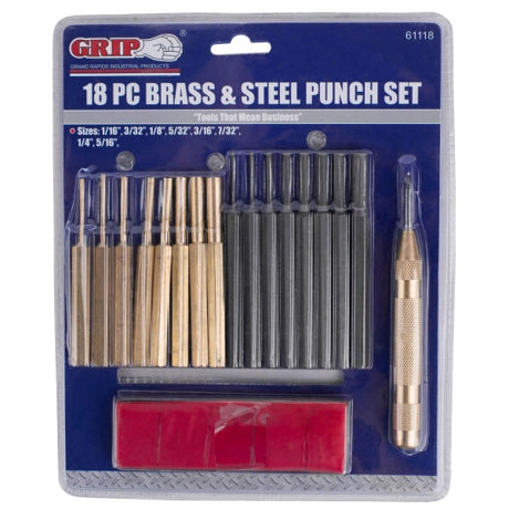 Brass & Steel Punch Set - 18-Pc. Set