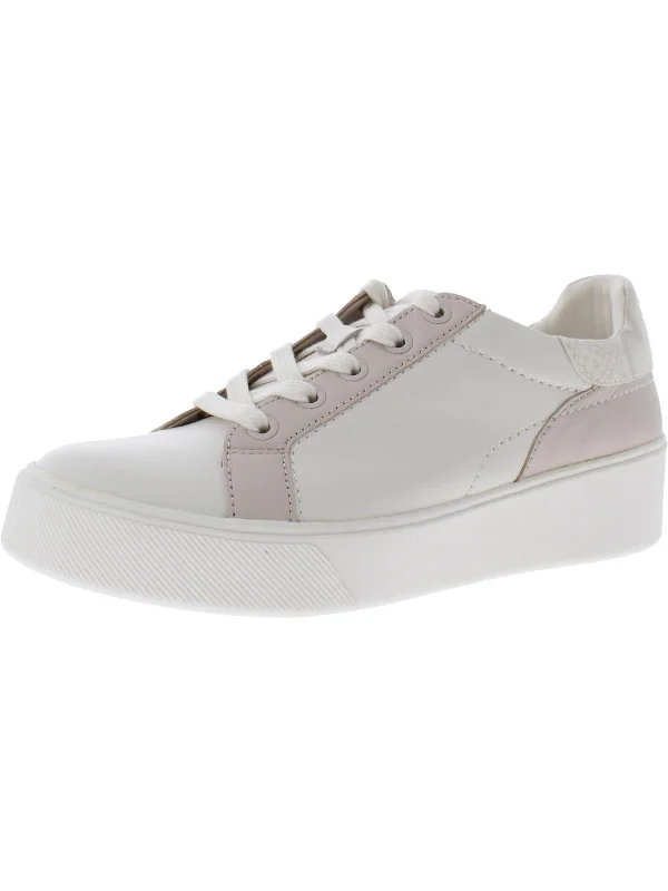 Marisol Womens Leather Colorblock Casual and Fashion Sneakers