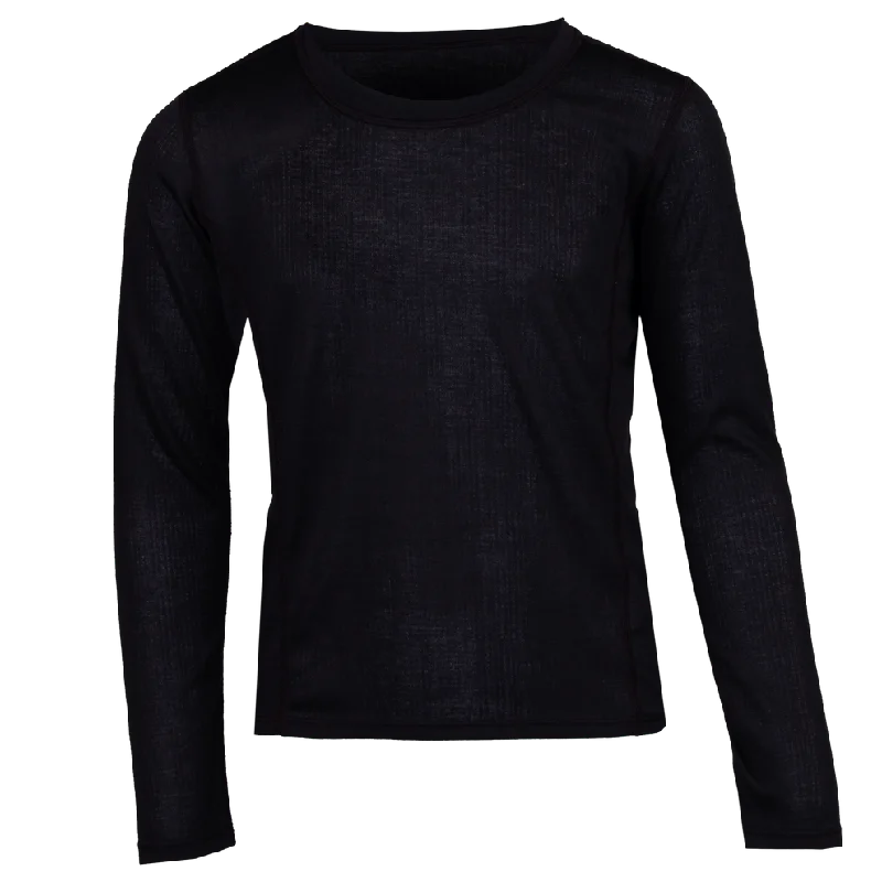 Youth Double Layer Crewneck - Black