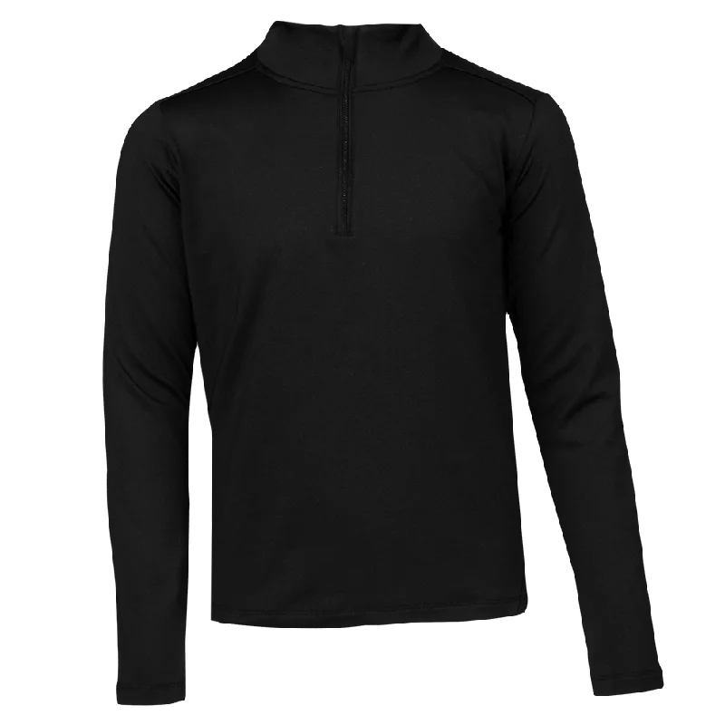 Youth Micro Fleece Zip-T - Black