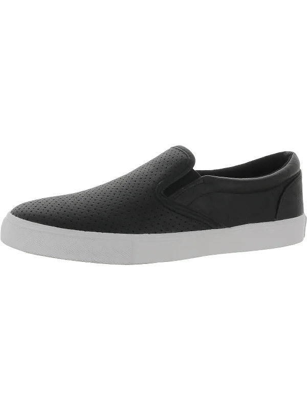 Tracy Womens Faux Leather Low-Top Slip-On Sneakers