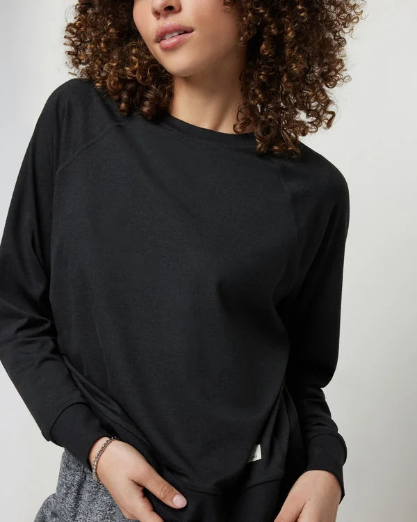 Women's Long-Sleeve Halo Crew - Black Heather