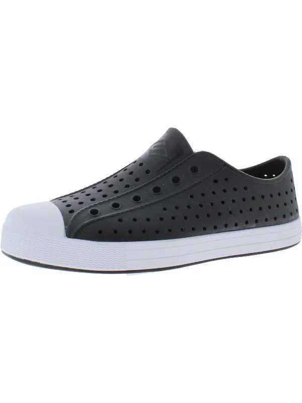 Womens Perforated Round Toe Slip-On Sneakers